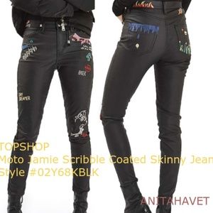 TOPSHOP Jamie High Waist Ankle Grazer Moto NWT